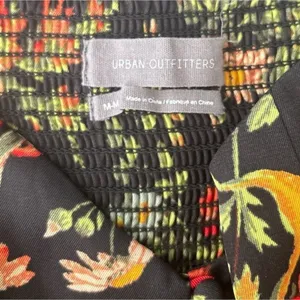 Urban Outfitters Floral‎ Print Strap Spaghetti Button Ruffled Mini Dress Size M thumbnail 5