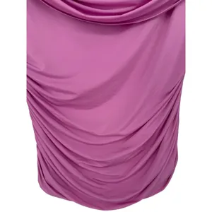 NWT Abercrombie & Fitch Womens Pink Draped Off Shoulder Ruched Top Size Large thumbnail 12