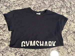 Gymshark Black Crop Tee thumbnail 1