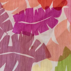 Barry Bricken Vintage Colorful Tropical Leaf Dress thumbnail 4