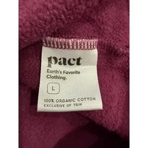 Pact kisses‎ Organic Cotton Sweatshirt Womens Large Purple Lip Graphic Pullover thumbnail 7