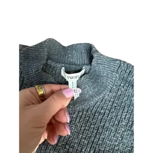 Vuori Womens Merino Wool Ribbed Mock Neck Sweater Heathered Gray Size Small thumbnail 3