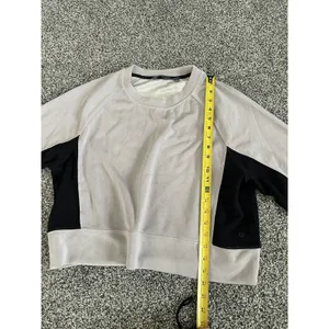 Danskin Tan and black Colorblock Crew Neck long sleeve sweatshirt M thumbnail 5