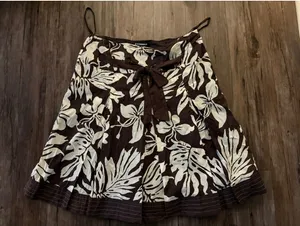 NWT Dimri Skirt 8P Brown Floral A Line Midi Boho Y2k thumbnail 1