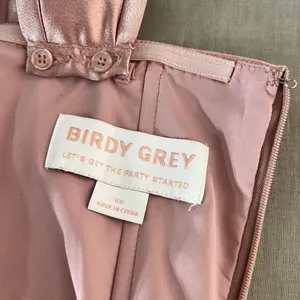 Birdy Grey English Rose Mia Shiny Satin Convertible Bridesmaid Dress Size XS thumbnail 9
