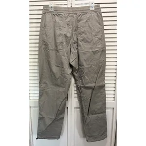 Abercrombie & Fitch Khaki Brown Jogger Pants High Rise Zip Size M Elastic‎ Hem thumbnail 5