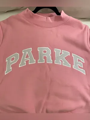 PARKE Valentine’s Varsity Mockneck Crewneck Pullover Sweatshirt Blush Lavender S thumbnail 6