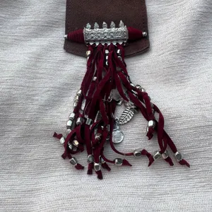 Earthbound Trading Co Purse Afghanistan Inspired Boho Leather Cotton Convertible thumbnail 4