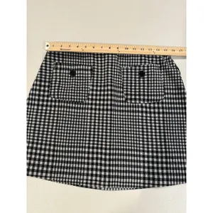 H&M Plaid Mini Skirt Womens Medium Elastic Waist Academia Work Collegiate Travel thumbnail 5