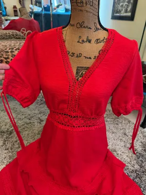 Super pretty red dress size M. ❤️ Size M thumbnail 2