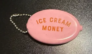 Ice Cream Money Coin Holder Keychain Pink Rubber 3 Potato 4 Collectible thumbnail 1