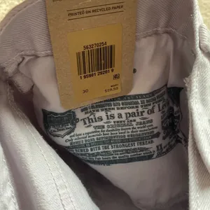 Levi’s 501 Shorts High Rise Cutoffs Denim‎ 100% Cotton Washed Lilac Size 30 thumbnail 10