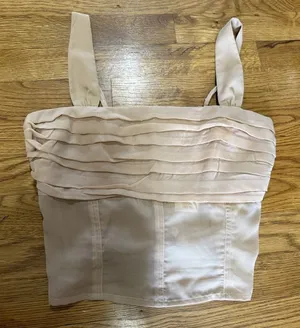 ABERCROMBIE & FITCH Brown Sheer Babydoll‎ Corset Crop Top Women's S thumbnail 1
