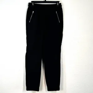 2 S Pants Casual Joggers Light Weight Elastic Black Ankle Fit Small Women's thumbnail 2