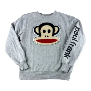 Paul Frank Julius Monkey Chenille Patch Gray Crewneck Sweatshirt Juniors XS Y2K thumbnail 1