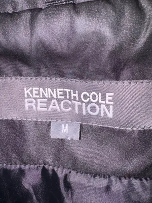 Kenneth Cole Black Button-Front Long Trench Coat thumbnail 7