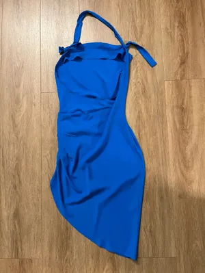 AMANDA UPRICHARD Maxwell Dress in Electric Blue thumbnail 4