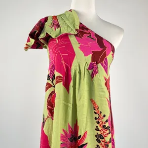 NWOT Farm Rio Fresh Garden One-Shoulder Linen Blend Midi Dress Size XS thumbnail 3