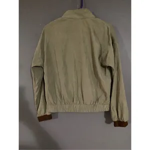Mine Corduroy Patched Windbreaker Bomber Jacket Size Medium Green thumbnail 6