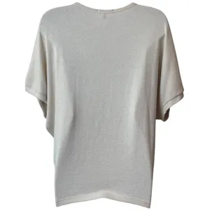 Quince‎ Cream Extremely Soft Dolman Sleeve Blouse Minimalist Luxury Career XS thumbnail 5