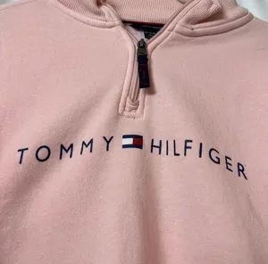 Tommy Hilfiger Light Pink Quarter Zip Sweatshirt With Pockets Kid's Extra Large thumbnail 3