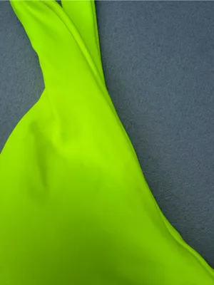 Women's NEW Neon Two Piece High Waisted Thong Bikini Size Medium #260137 thumbnail 2