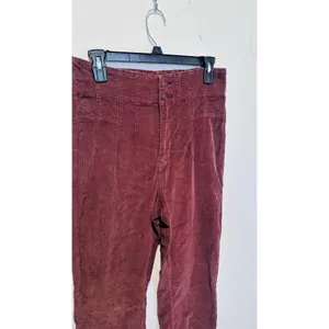 FREE PEOPLE We the Free Brown Jadye Corduroy High Rise Flare Pants sz 31 thumbnail 3