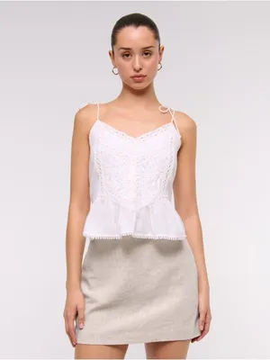Abercrombie Scarlett Linen-Blend Mini Skort thumbnail 4