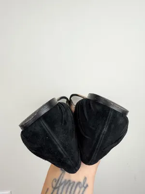 Valentino Garavani Black Pleated Suede Point Toe Flats Size 36/ US 6 thumbnail 15
