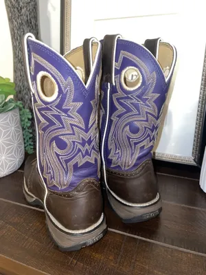 Durango Lady Rebel Purple Brown Western Cowboy Boots Womens 7.5 thumbnail 8