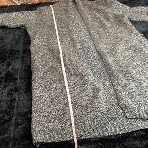 Boutique Women's Black Gray White Open Front Knit Long Cardigan Sweater with Pockets thumbnail 6