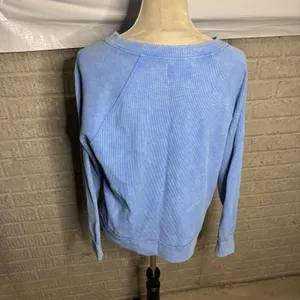 Sunnyside by Sundry Blue Waffle Knit Long Sleeve Top - XL‎ thumbnail 3