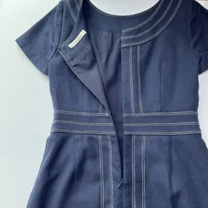 Boden Kitty Sheath Textured Midi Dress Size U.S. 2R UK 6R‎ Navy thumbnail 6