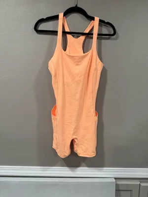 Free People Never Better Runise Romper Orange thumbnail 5
