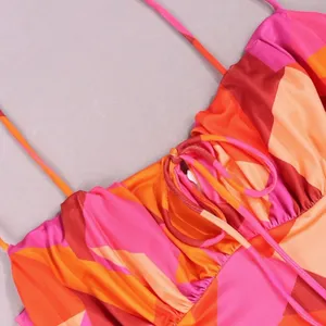 SheIn Pink print maxi dress thumbnail 8