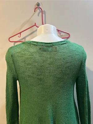 Free People Green Boho V-Neck Long Sleeve Tunic thumbnail 6