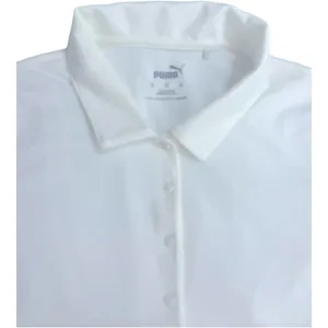 Puma Cloudspun Free Golf women's Polo Size XL White Short Sleeve UPF 40 thumbnail 7