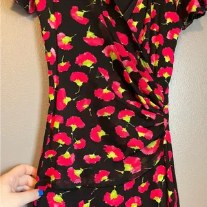 EUC Karen Kane Sz Large Black Floral Dress! 1 thumbnail 4
