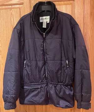 Eddie Bauer Thinsulate Full Zip Insulated Jacket Coat Deep‎ Purple Size Small thumbnail 1