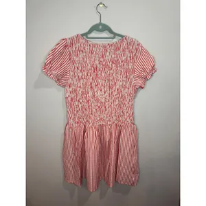 Maeve Margie Smocked Striped Mini Dress NWT Red Cream Sz XL thumbnail 3