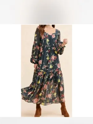 ANTHROPOLOGIE Evelin Maxi Dress Size Small thumbnail 3