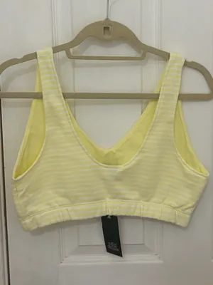 NWT!! Wild Fable Terry Cloth Striped Cropped Bra Top and Short Set thumbnail 7