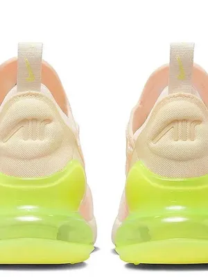 Nike Women's Peach and Lime Athletic Sneakers thumbnail 4