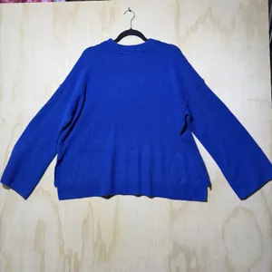 CeCe Blue Sweater Womens Large Knit Pullover Crewneck‎ Soft Cozy Top thumbnail 7
