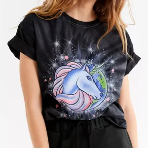 🖤Junk Food Unicorn World Black Tie-Dye Tee T-Shirt thumbnail 1