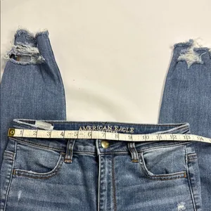 American Eagle Outfitters Medium Blue Ripped Skinny Jeans thumbnail 5