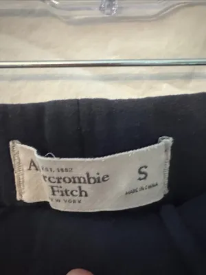 Abercrombie & Fitch Black Sweatpants with Maroon 1892 Detail thumbnail 2