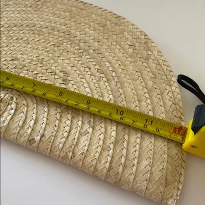 Poppy sage half moon Natural straw Woven Clutch thumbnail 6