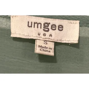 Umgee USA Baby Doll‎ Boho Peasant Dress Olive Women's Small thumbnail 7