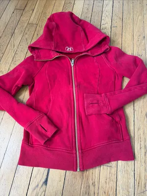lululemon athletica Hot Pink Full-Zip Hoodie size 8 EUC thumbnail 1